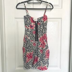 Yumi Kim 100% silk floral sleeveless romper
